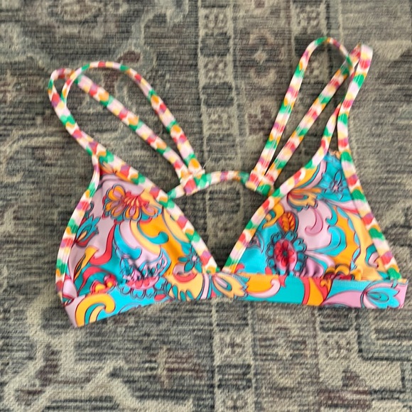 Colorful Floral Bikini Top - Picture 1 of 1